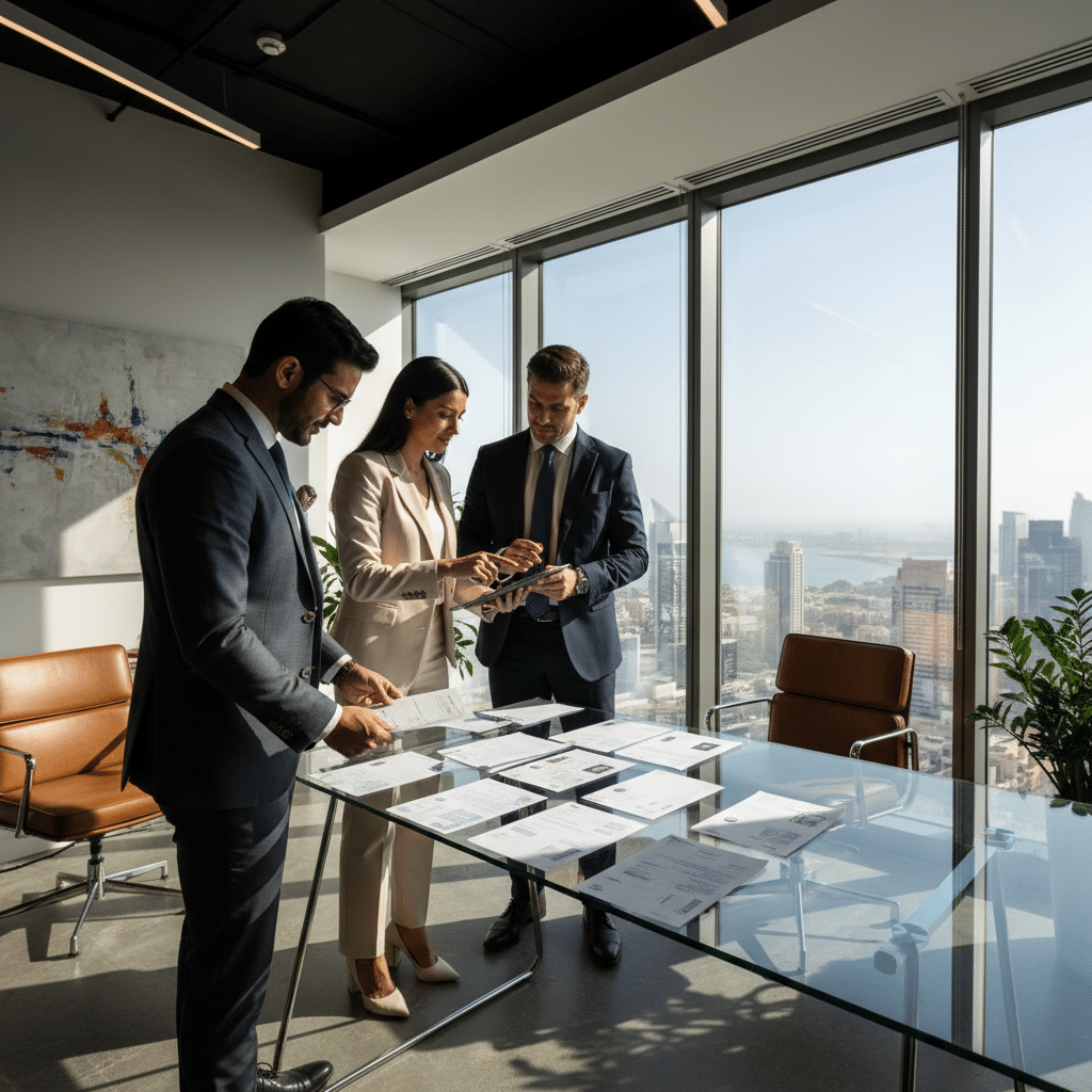 Best PRO services companies Dubai 2026 — consultant reviewing visa documents