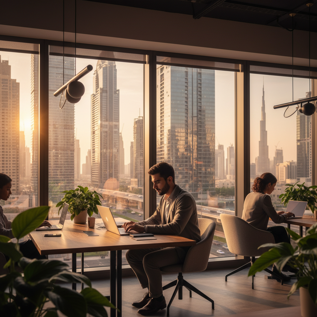 Dubai startup visa 2026 - entrepreneur in DIFC business district Dubai