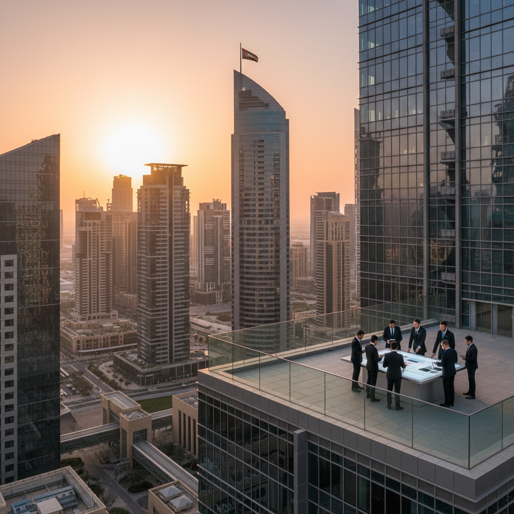 Free zone mainland operating permit Dubai 2026 — business district UAE