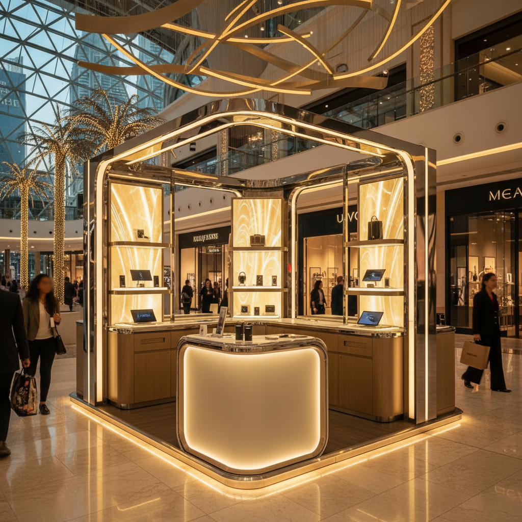 kiosk license Dubai 2026 — modern retail kiosk in Dubai Mall