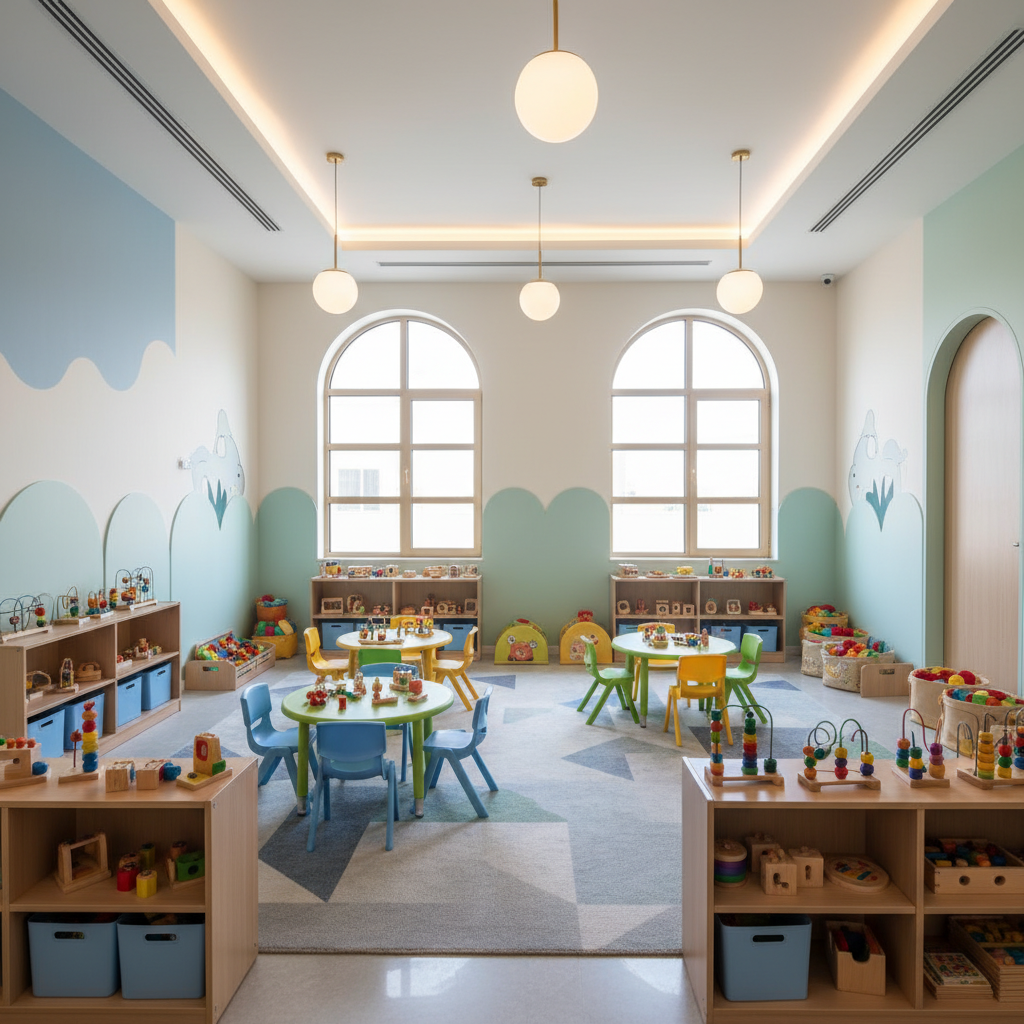 Nursery license Dubai 2026 — modern nursery classroom interior