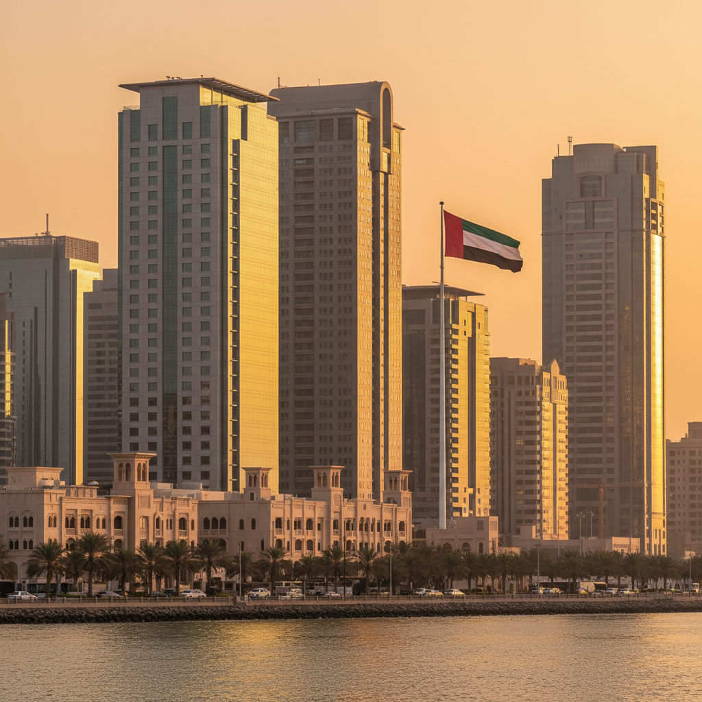 Sharjah mainland license - Sharjah business district skyline 2026