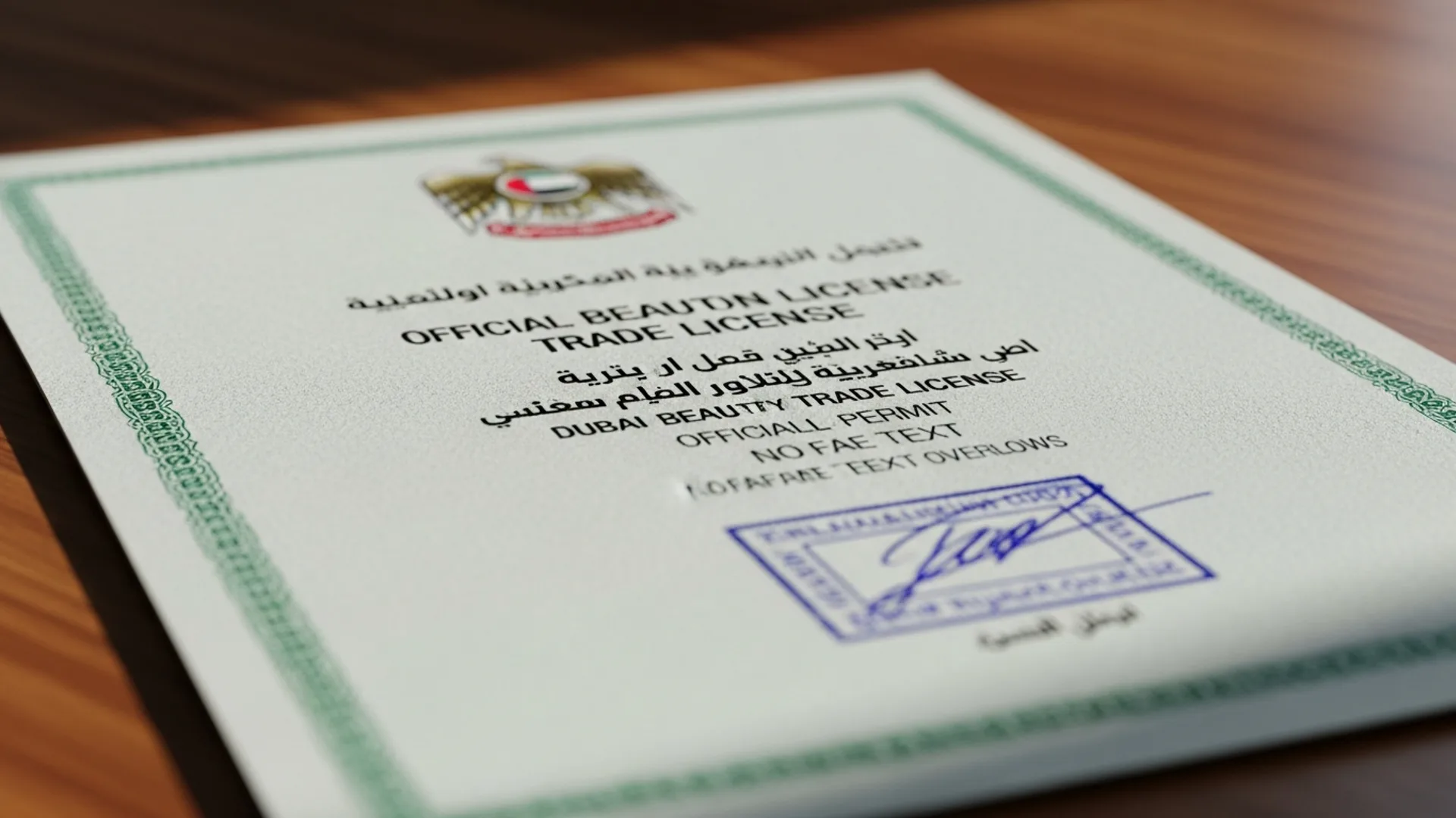 beauty salon license Dubai 2026 — official document, Noble Core Ventures