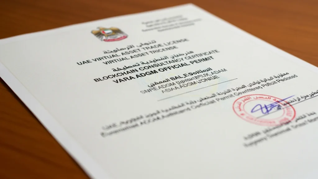 crypto consultancy license UAE 2026 — official document, Noble Core Ventures
