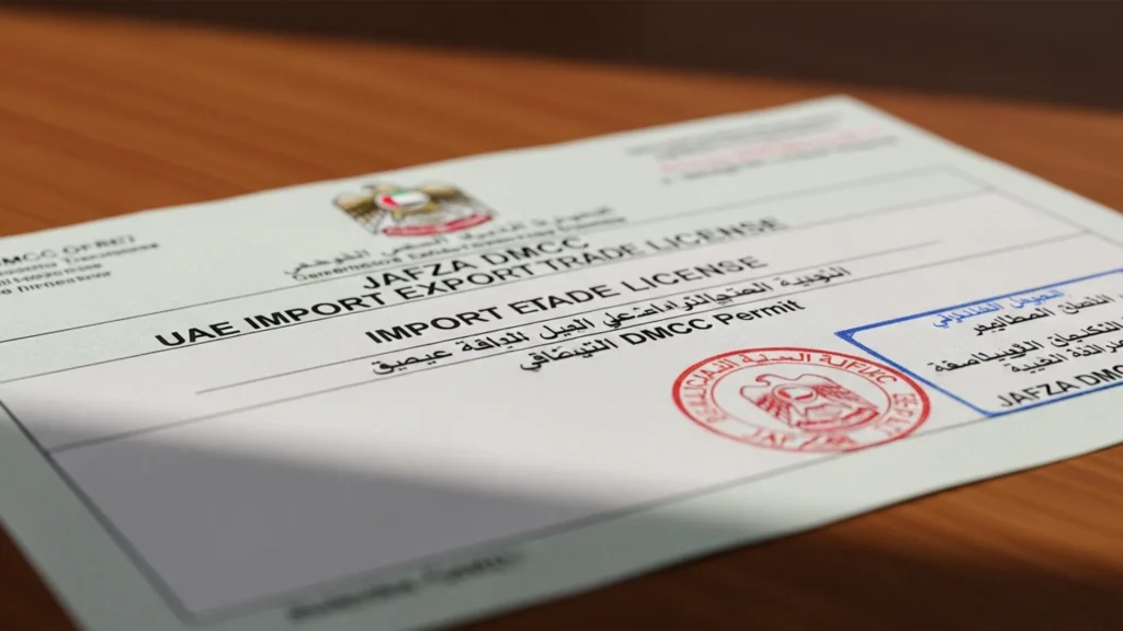 import export license UAE 2026 — official document, Noble Core Ventures