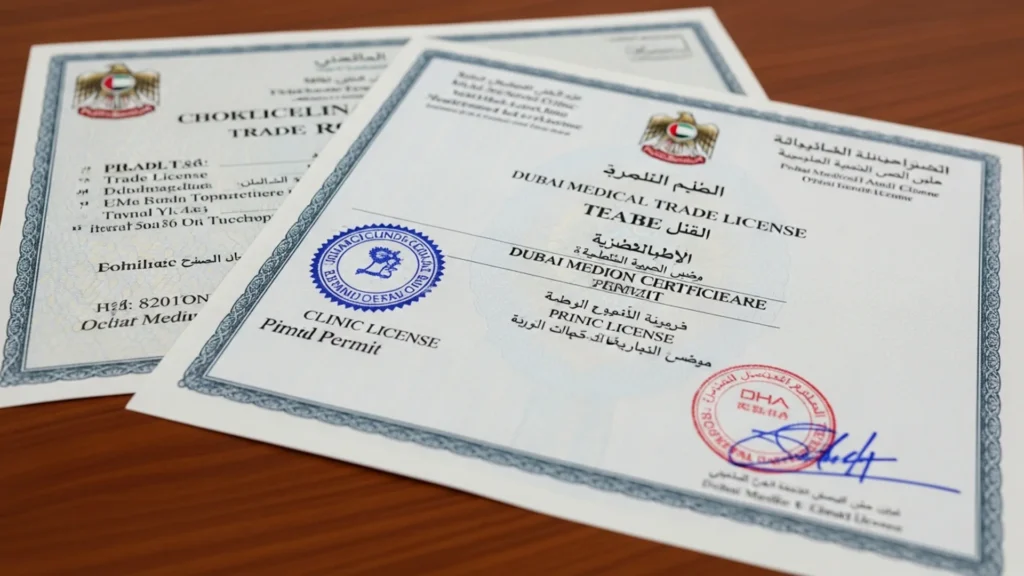 medical clinic license Dubai 2026 — official document, Noble Core Ventures