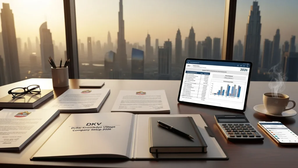 DKV Dubai Knowledge Village Company Setup 2026: Full Cost & Licensing Guide — Noble Core Ventures