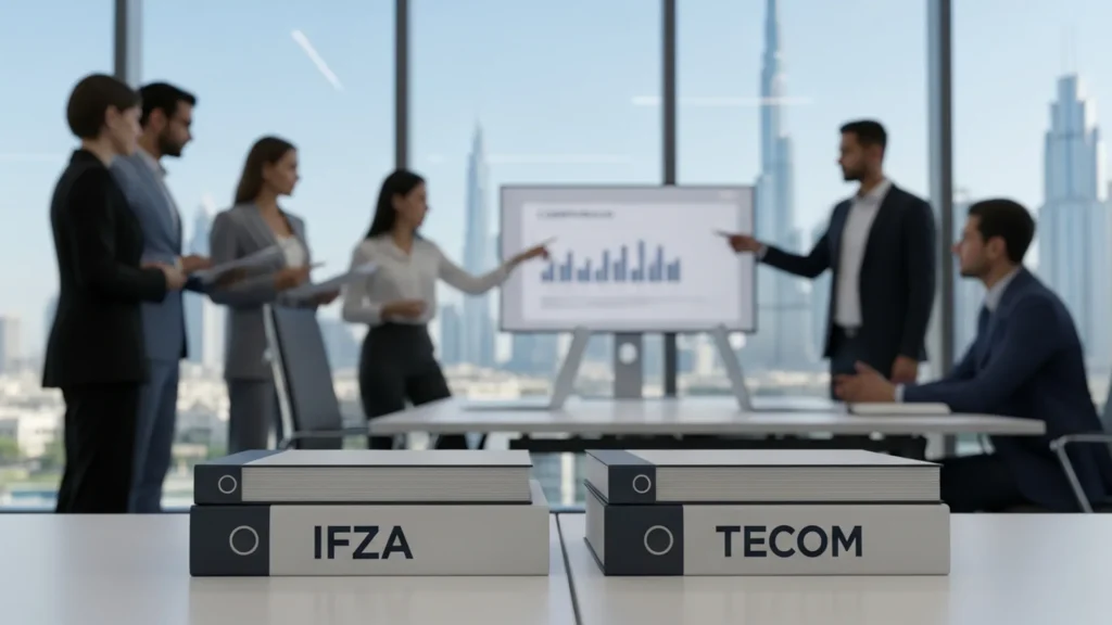 UAE Freelance Permit: IFZA vs TECOM Comparison 2026 — Noble Core Ventures