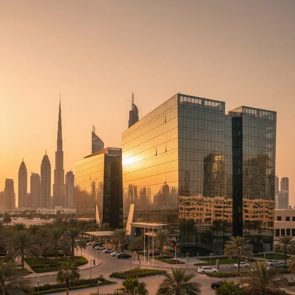 Dubai Chamber of Commerce building exterior, UAE business registration guide 2026